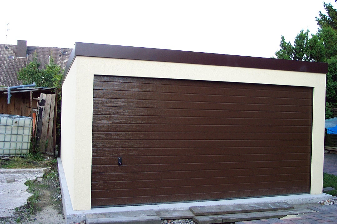 Garage 5,05x L 6,05m x H 2,50 m Garagen Fertiggarage 1a.de Sektionaltor